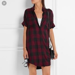 Madewell red and black courier dress